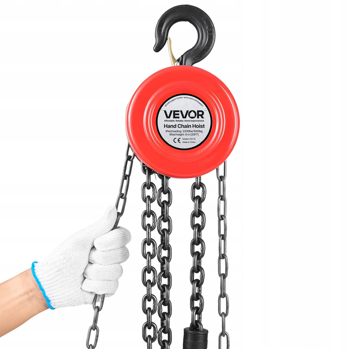 CHAIN HOIST VEVOR 1T MANUAL 6M DURABLE SOLID TOP QUALITY