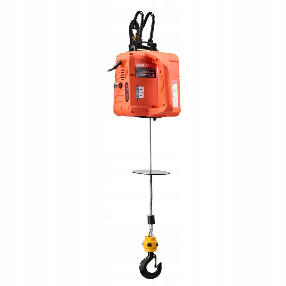 VEVOR ELECTRIC HOIST 500 KG 1500W 3-IN-1 WIRELESS REMOTE