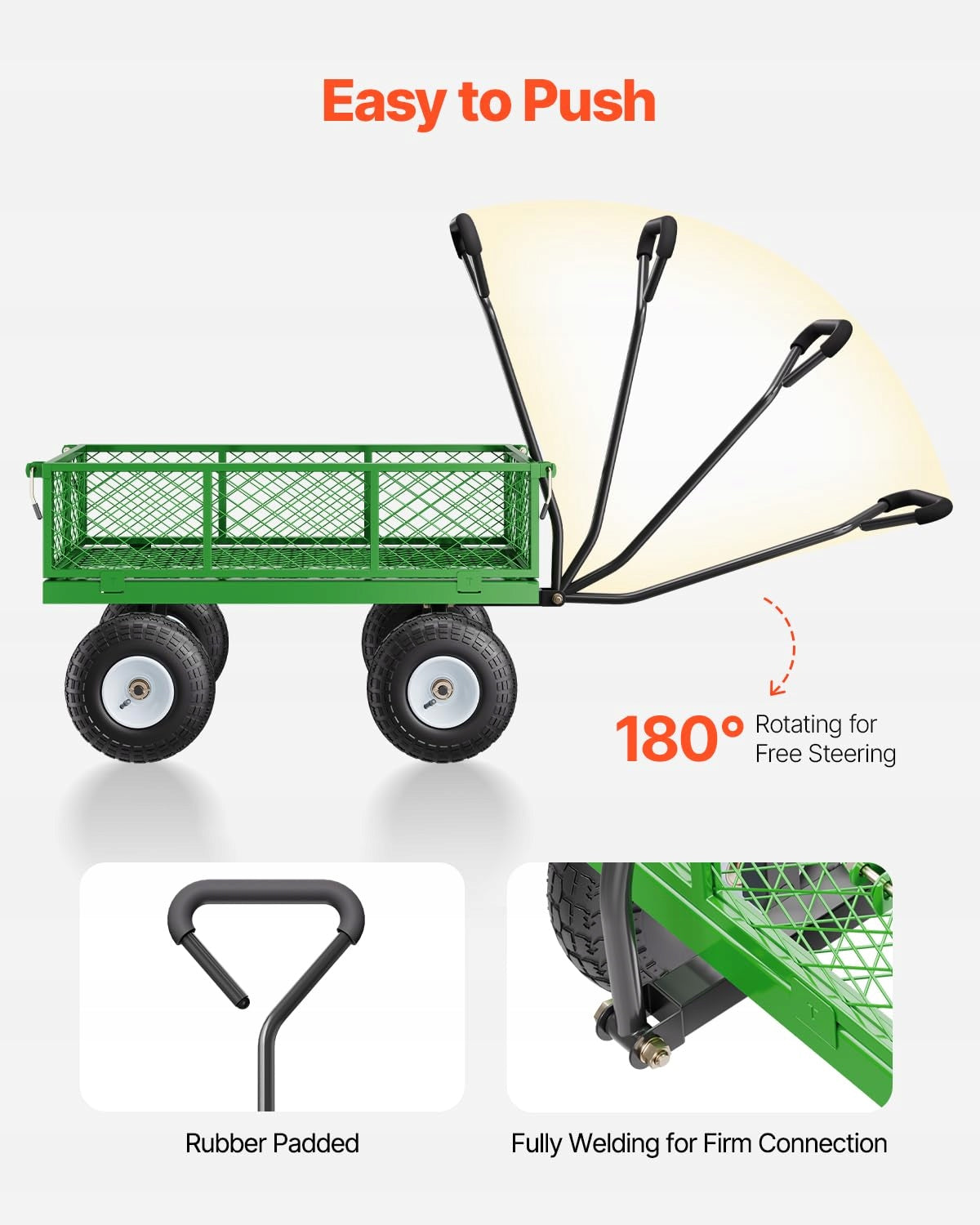 VEVOR PROFESSIONAL 300 KG HAND TRUCK HEAVY-DUTY GARDEN TROLLEY