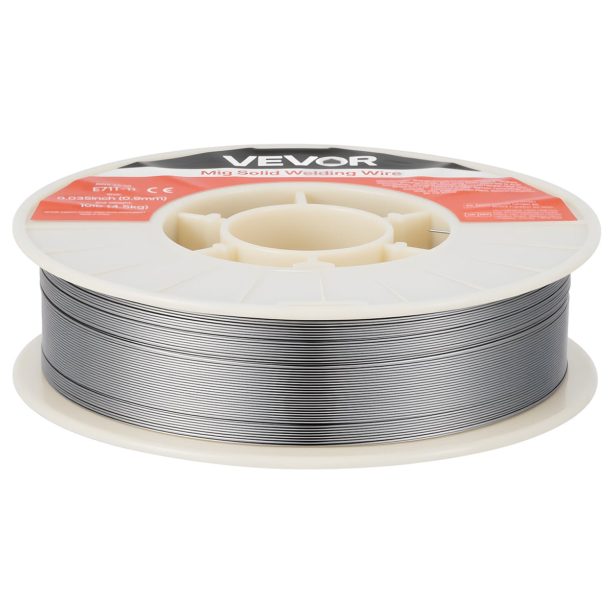VEVOR 0.9MM E71T-11 FLUX CORE WIRE FOR GASLESS MIG WELDING 4.5KG STRONG
