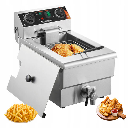 VEVOR ELECTRIC FRYER 3000W 9L WITH BASKET TEMPERATURE REGULATION TIMER