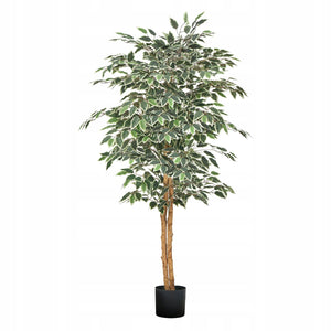 VEVOR ARTIFICIAL FICUS TREE 1524MM GREEN IN BLACK POT STURDY