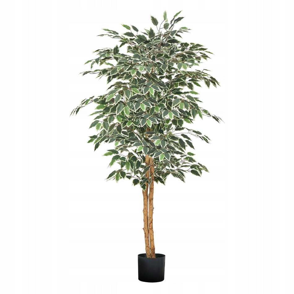 VEVOR ARTIFICIAL FICUS TREE 1524MM GREEN IN BLACK POT STURDY