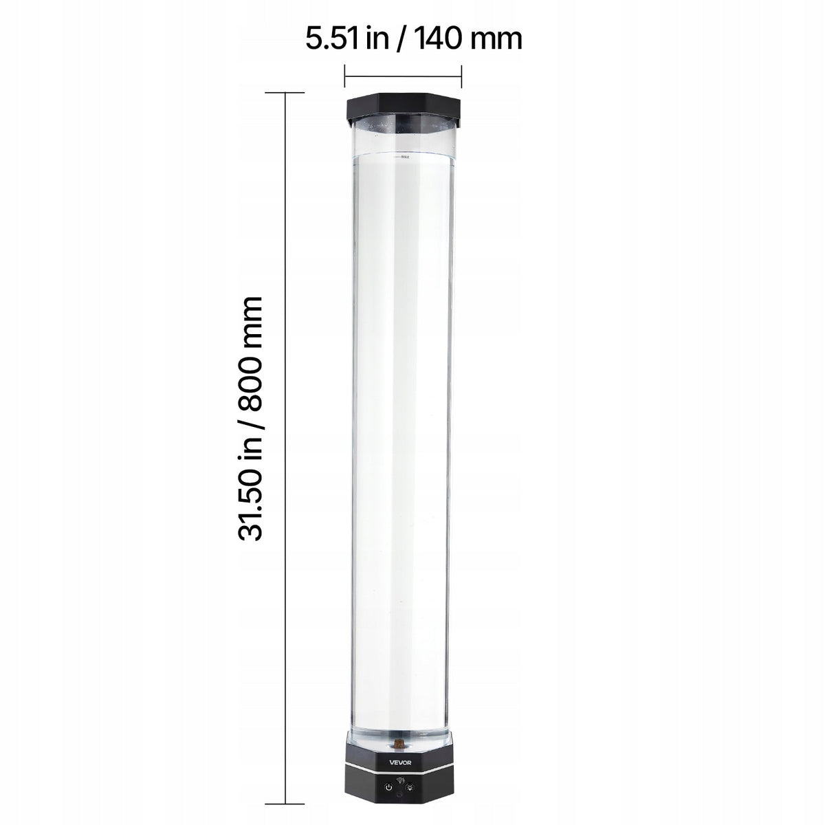 VEVOR 80CM BUBBLE LAMP WITH 6 FLOATING FISH 16 COLORS REMOTE