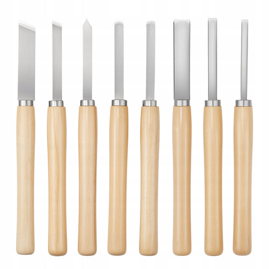 VEVOR WOOD LATHE CHISEL SET 8-PIECE CARBON STEEL BAG