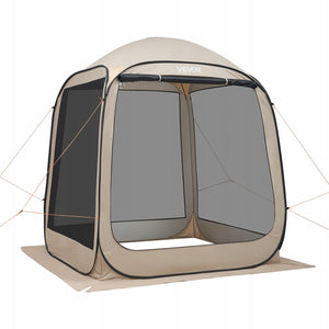 VEVOR 182X182X219 CM BEIGE POP-UP CAMPING TENT BEST FOR PARTIES