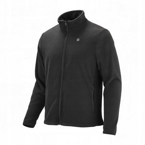 VEVOR HEATED POLAR FLEECE JACKET MEN'S 6-ZONE 16000MAH BLACK