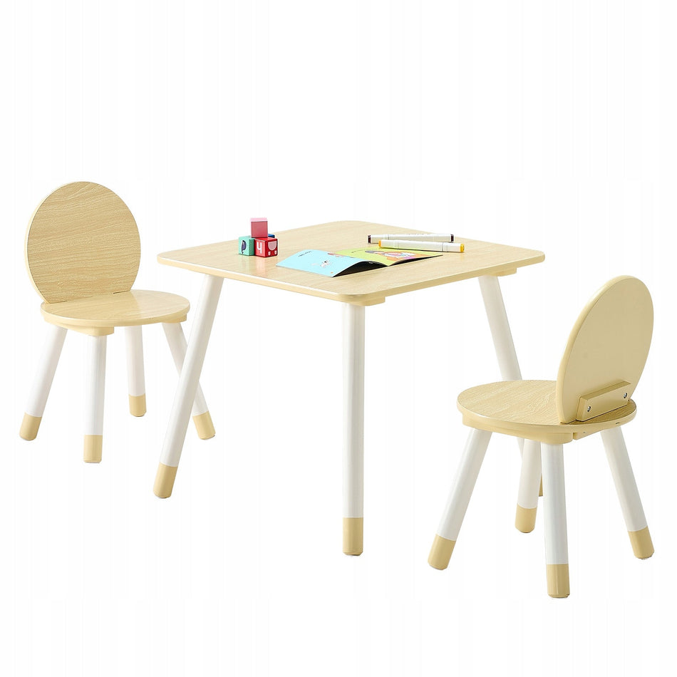VEVOR CHILDREN'S TABLE WITH 2 CHAIRS ROUNDED EDGES STURDY SET