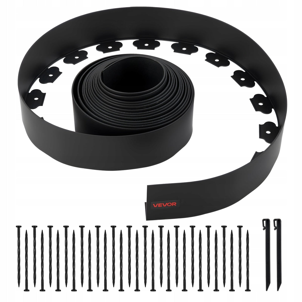 VEVOR LAWN EDGING PLASTIC GARDEN BORDER 10M X 10CM WITH 30
