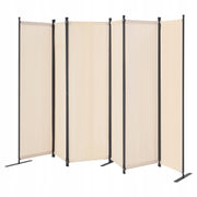 VEVOR 6-PANEL FOLDING ROOM DIVIDER STRONG FRAME BEIGE 3110X1805X450MM