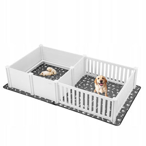 VEVOR PUPPY PEN XL 237X123X46 CM PLASTIC PVC TWO-ROOM STRONG