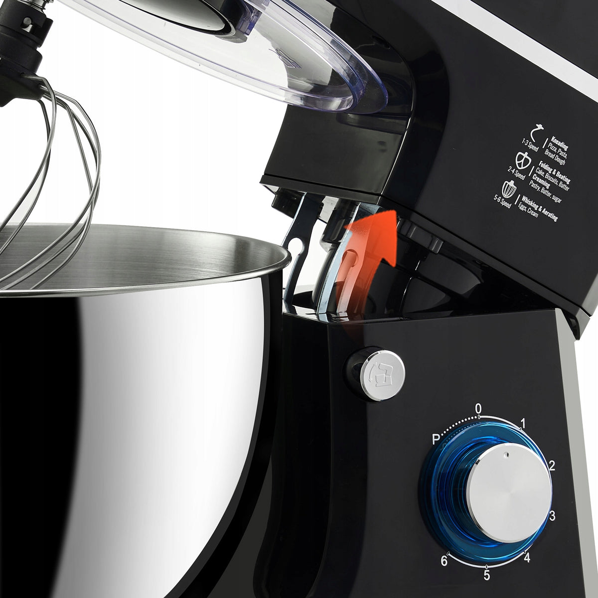 VEVOR 1400W 7.84L 6-SPEED PROFESSIONAL STAND MIXER WITH HEAD