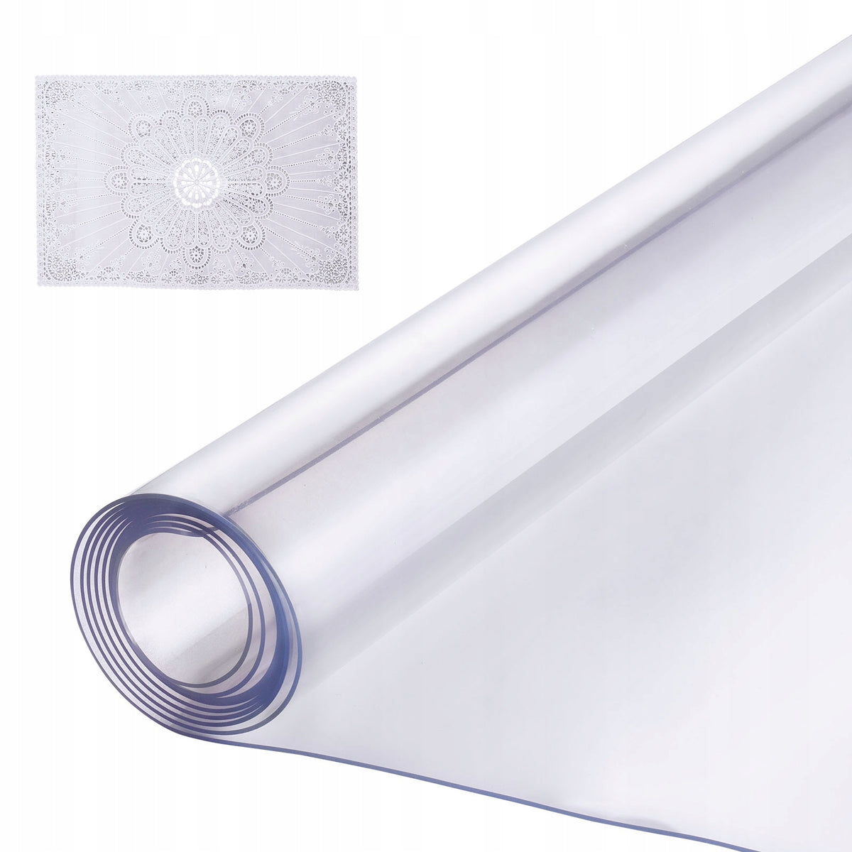 VEVOR PLASTIC TABLECLOTH PROTECTOR 54X54 INCHES CLEAR 2MM PVC