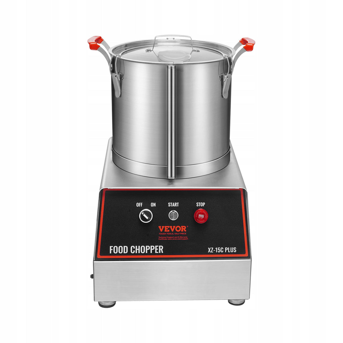 VEVOR ELECTRIC VEGETABLE SLICER 1400W 17.62L STAINLESS STEEL
