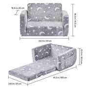 VEVOR FOLDABLE CHILDREN'S SOFA CHILD'S ARMCHAIR SPONGE FABRIC GLOWING