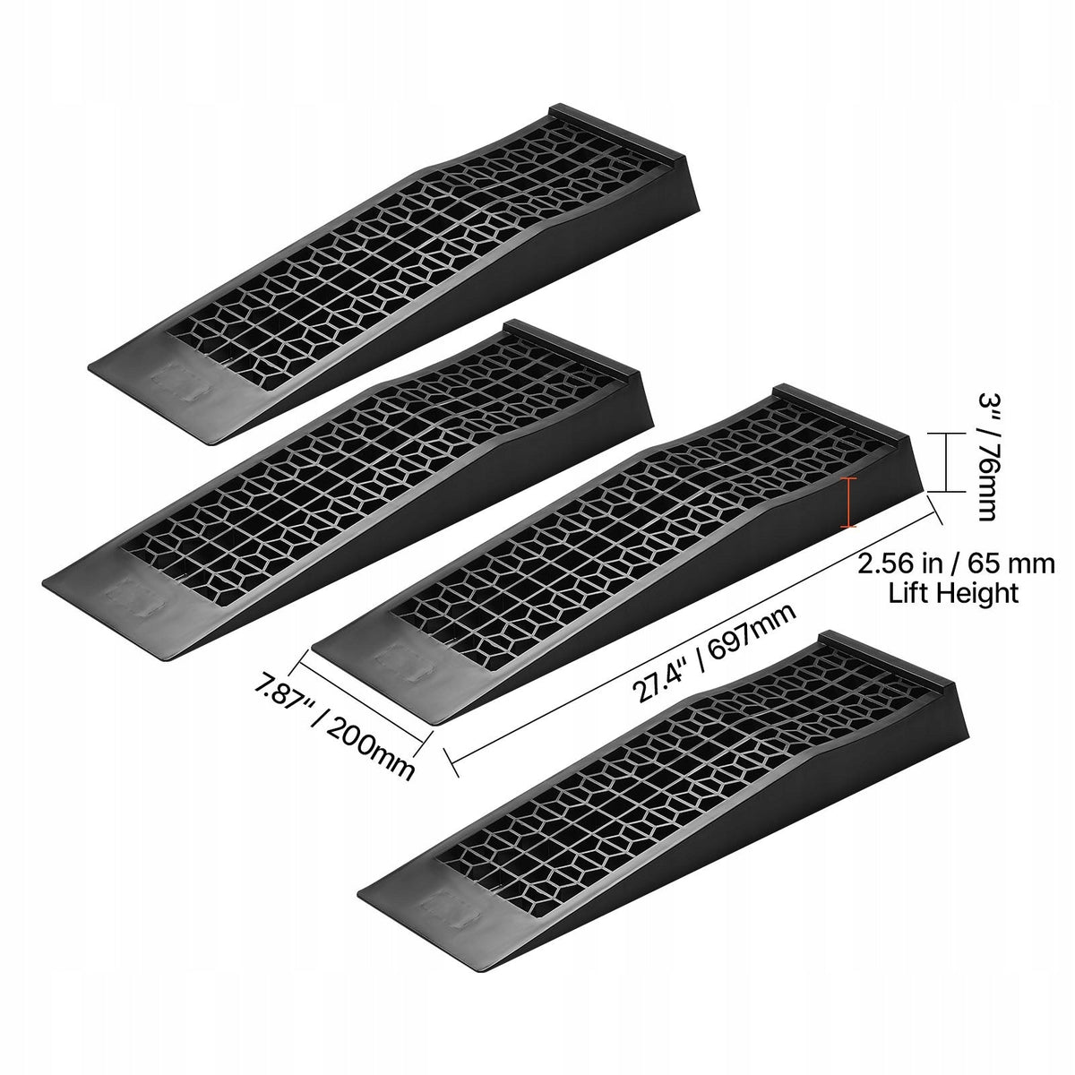VEVOR CAR RAMPS 4 PCS 65MM LIFT 9072KG STRONG AND LIGHTWEIGHT