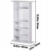 PROFESSIONAL VEVOR 5-TIER DVD CABINET FOR UP TO 240 CDs WHITE