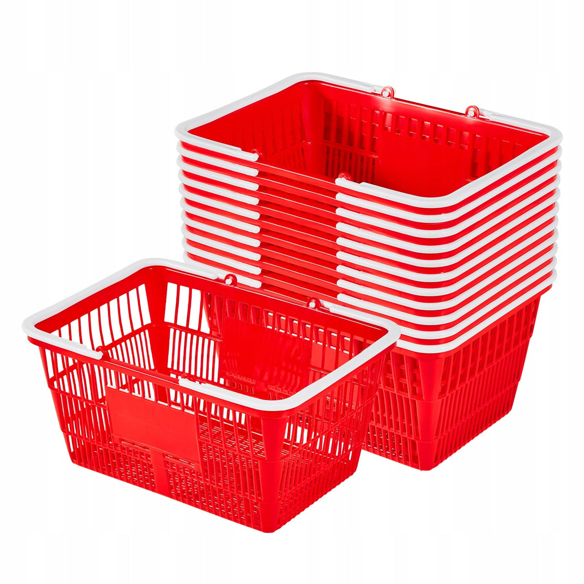 VEVOR PROFESSIONAL SET OF 12 SHOPPING BASKETS 21L PLASTIC PE