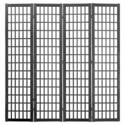 VEVOR 4-PANEL JAPANESE FOLDING WOODEN ROOM DIVIDER BLACK