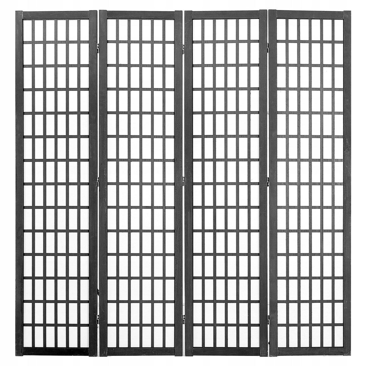 VEVOR 4-PANEL JAPANESE FOLDING WOODEN ROOM DIVIDER BLACK