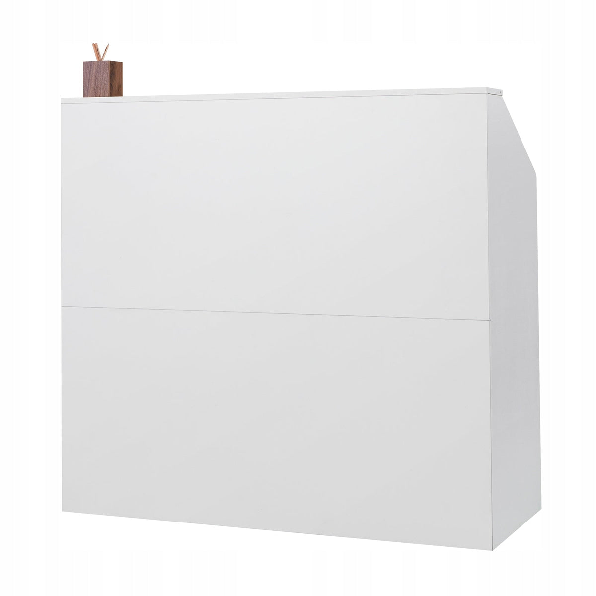 VEVOR PROFESSIONAL RECEPTION DESK WHITE MDF CASH WRAP COUNTER 118X50X111 CM