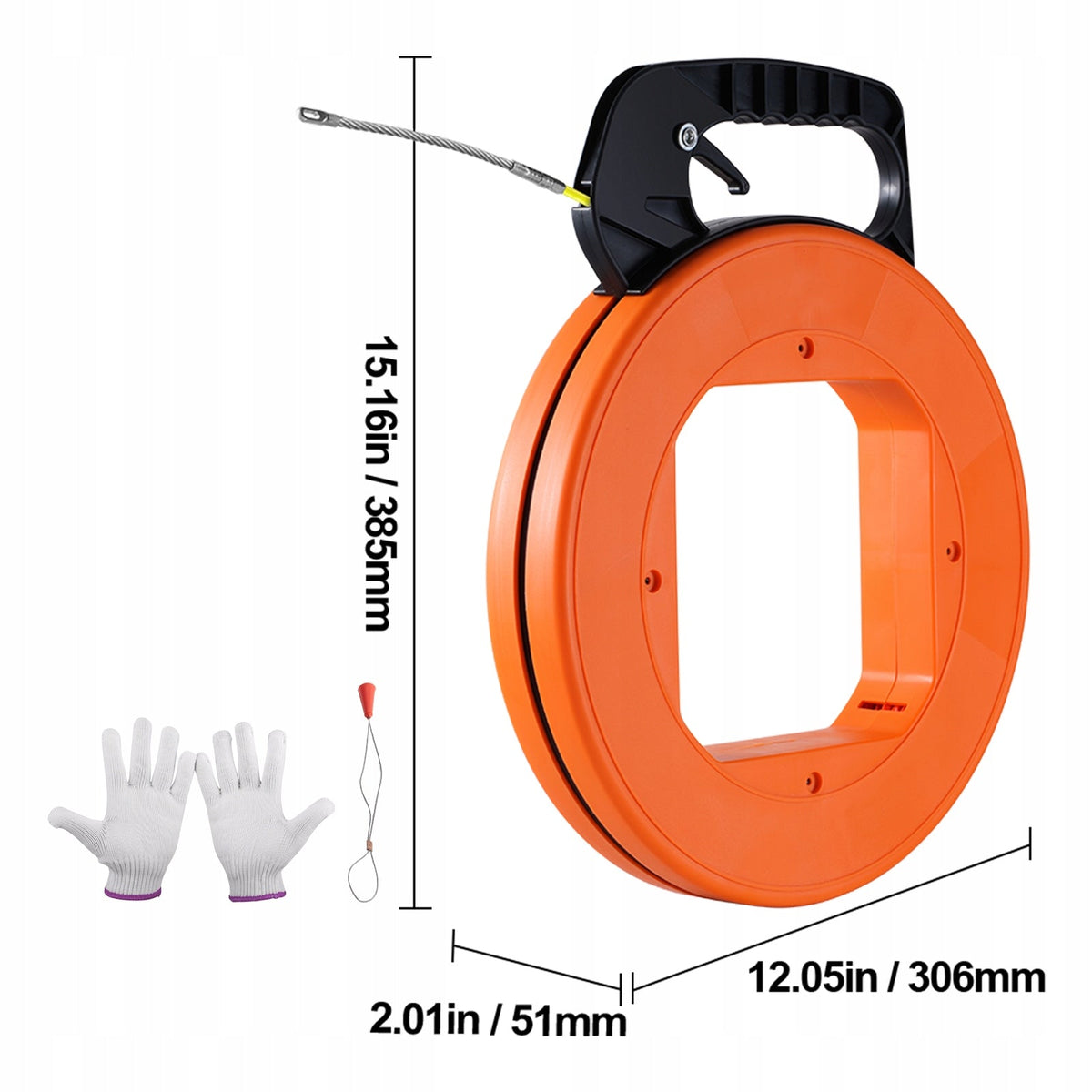 VEVOR FIBERGLASS CABLE PULLER 30.5M 4.2MM ROBUST