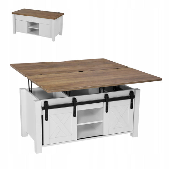 VEVOR LIFT-TOP COFFEE TABLE 100CM RUSTIC STRONG
