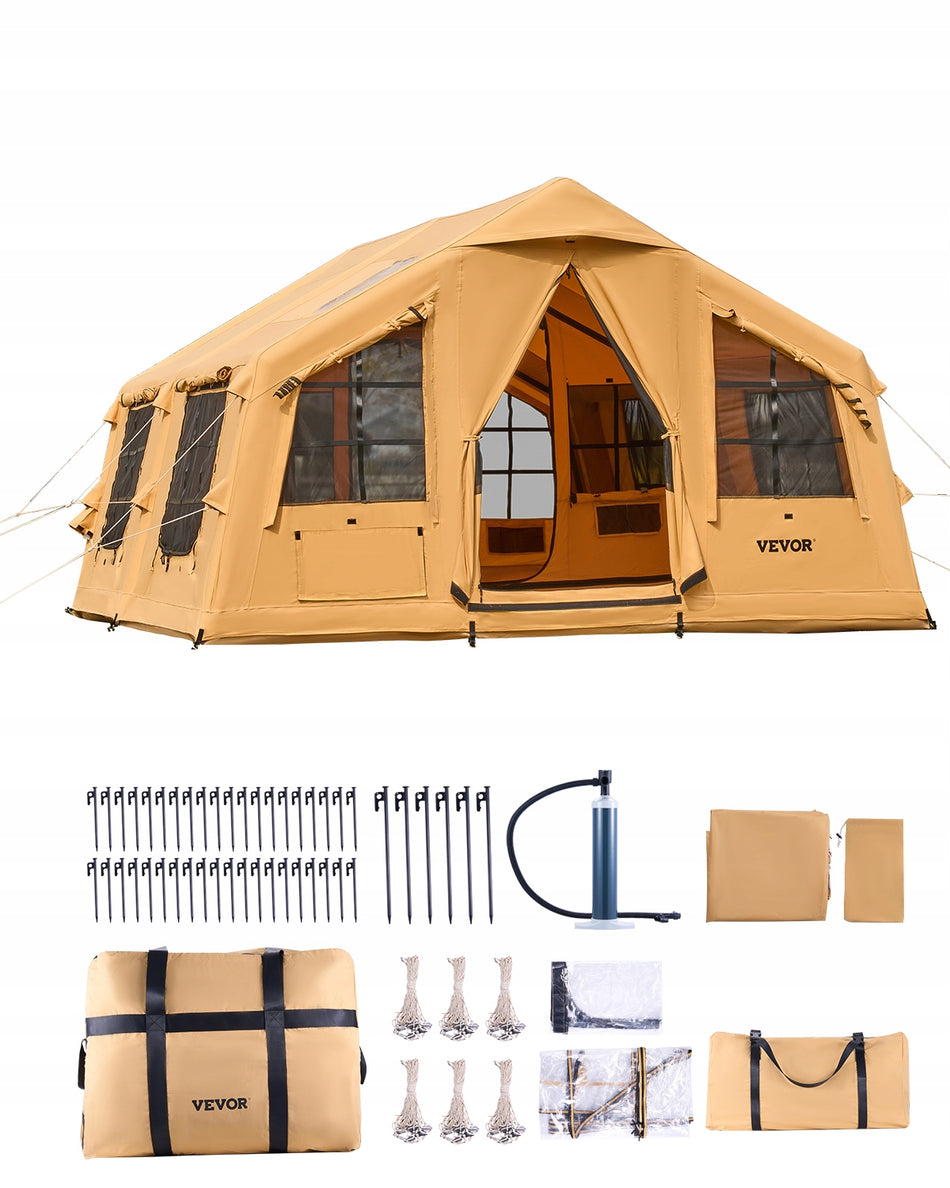 VEVOR INFLATABLE CAMPING TENT FOR 8-12 PEOPLE 4.8M X 3.6M PREMIUM