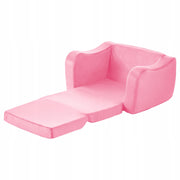 VEVOR 2-in-1 Premium Children's Sofa with 28D Sponge, Short Plush, Pink