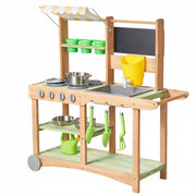 PREMIUM VEVOR WOODEN PLAY KITCHEN WITH FAUCET AND ACCESSORIES FOR CHILDREN