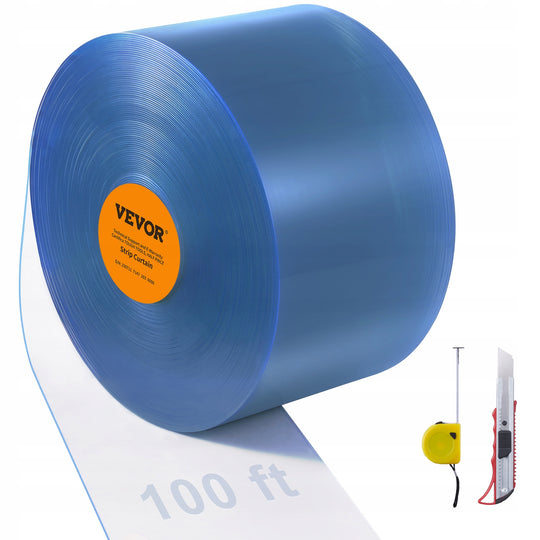 VEVOR PVC STRIP CURTAIN 24M X 30CM THICKNESS 3MM TRANSPARENT STRONG