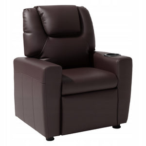 VEVOR CHILDREN'S ADJUSTABLE ARMCHAIR 101-121 WITH CUP HOLDERS BROWN