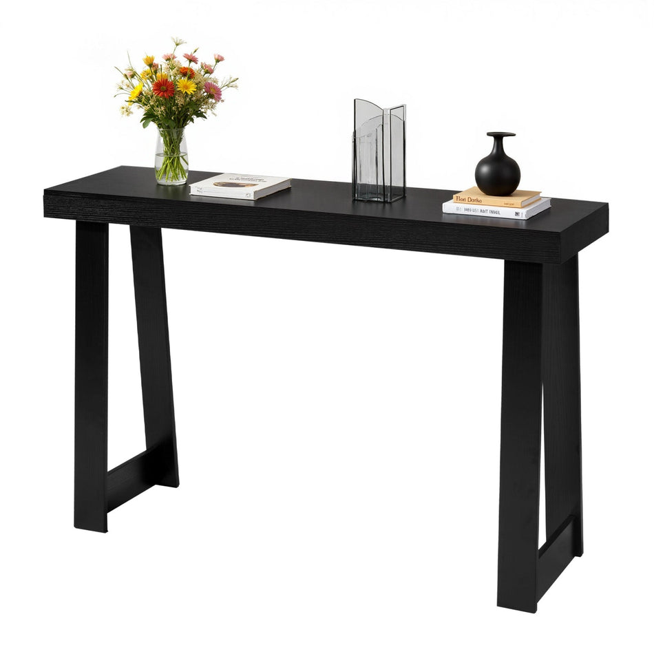 VEVOR Console Table 118x30.5x81 cm Black Strong Entryway Table for