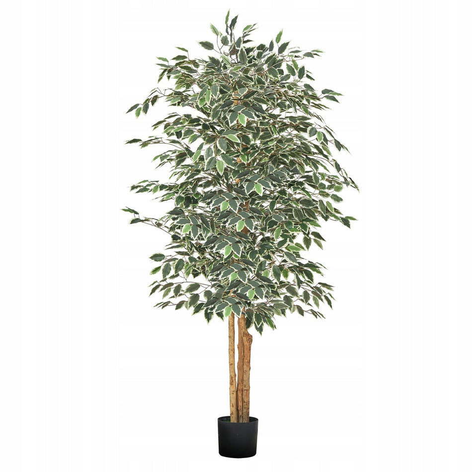VEVOR ARTIFICIAL FICUS TREE 180CM GREEN IN BLACK POT STRONG