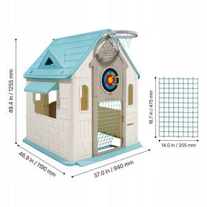 GARDEN SHED VEVOR 5-IN-1 PLAYGROUND BASKETBALL DARTS FOOTBALL SOLID