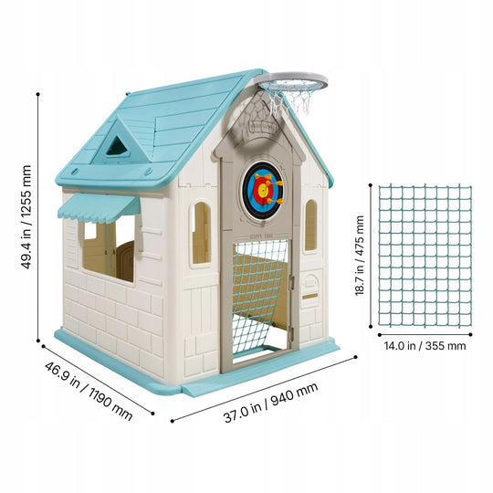 GARDEN SHED VEVOR 5-IN-1 PLAYGROUND BASKETBALL DARTS FOOTBALL SOLID