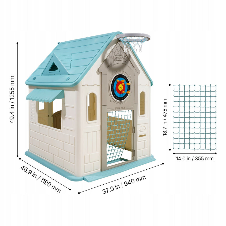 GARDEN SHED VEVOR 5-IN-1 PLAYGROUND BASKETBALL DARTS FOOTBALL SOLID