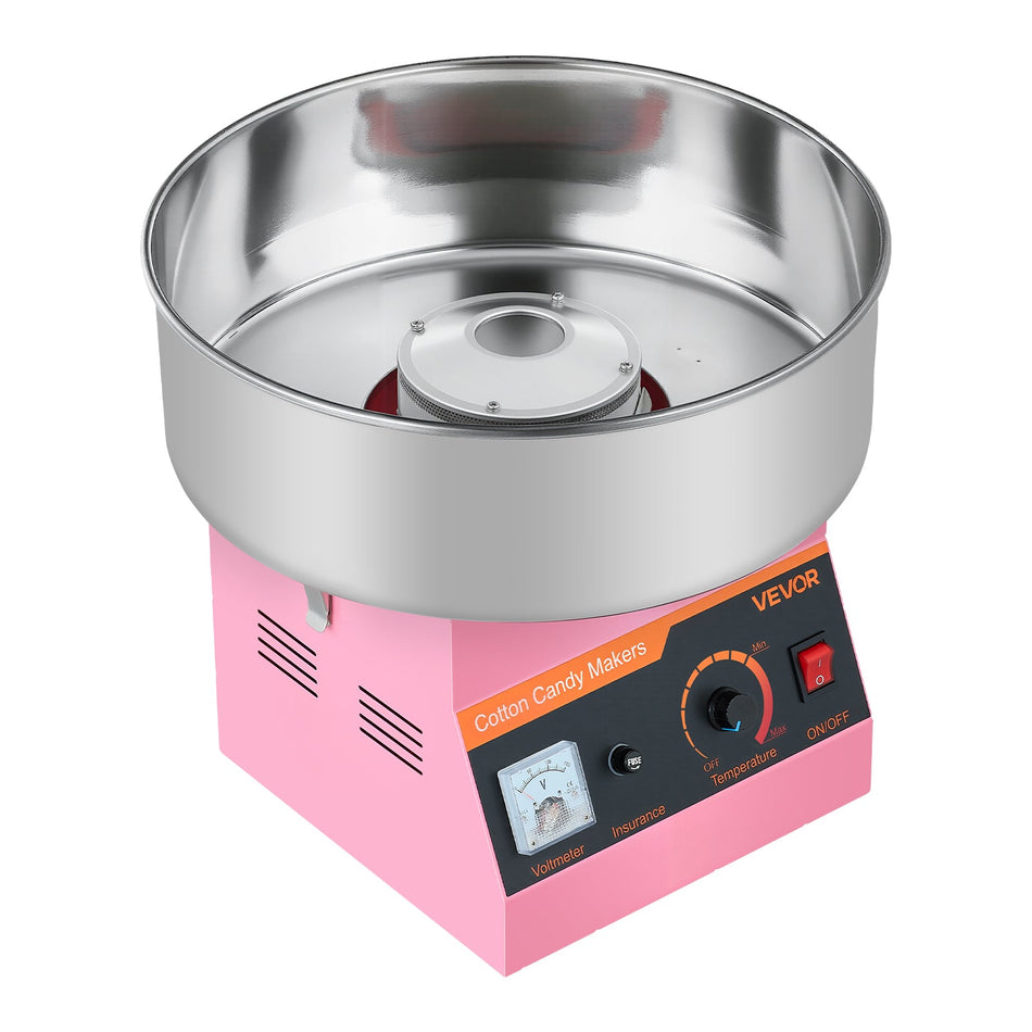 VEVOR COTTON CANDY MACHINE 1000W WITH 38CM STAINLESS STEEL BOWL