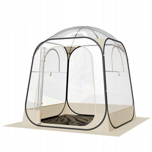 VEVOR TRANSPARENT POP-UP TENT 160X160X182 CM FOR 2-4 PEOPLE PREMIUM