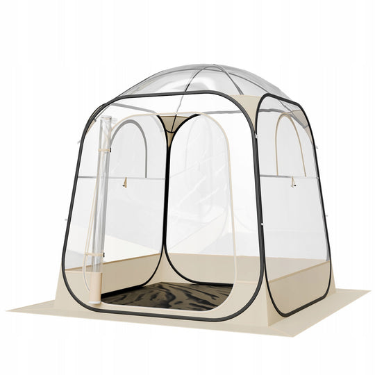 VEVOR TRANSPARENT POP-UP TENT 160X160X182 CM FOR 2-4 PEOPLE PREMIUM