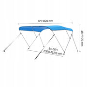 VEVOR BOAT COVER BIMINI TOP 3 ARCH WATERPROOF UV STRONG ALUMINUM