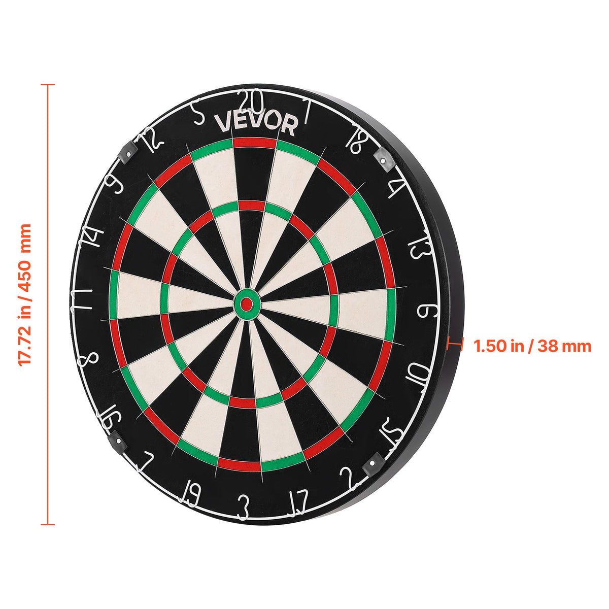 VEVOR PROFESSIONAL SISAL FIBRE STAPLE-FREE DARTBOARD 450 MM