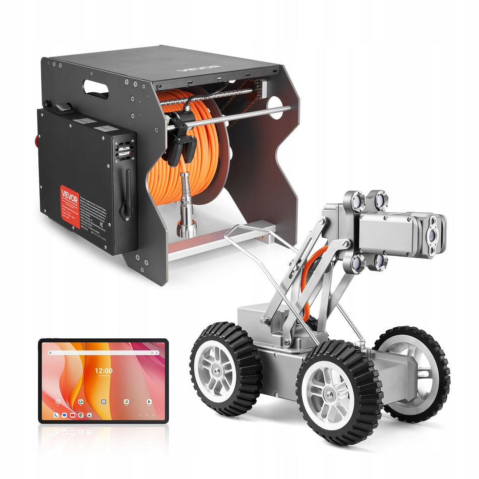 VEVOR 120M 2MP IP68 PROFESSIONAL PIPELINE INSPECTION ROBOT WITH TABLET