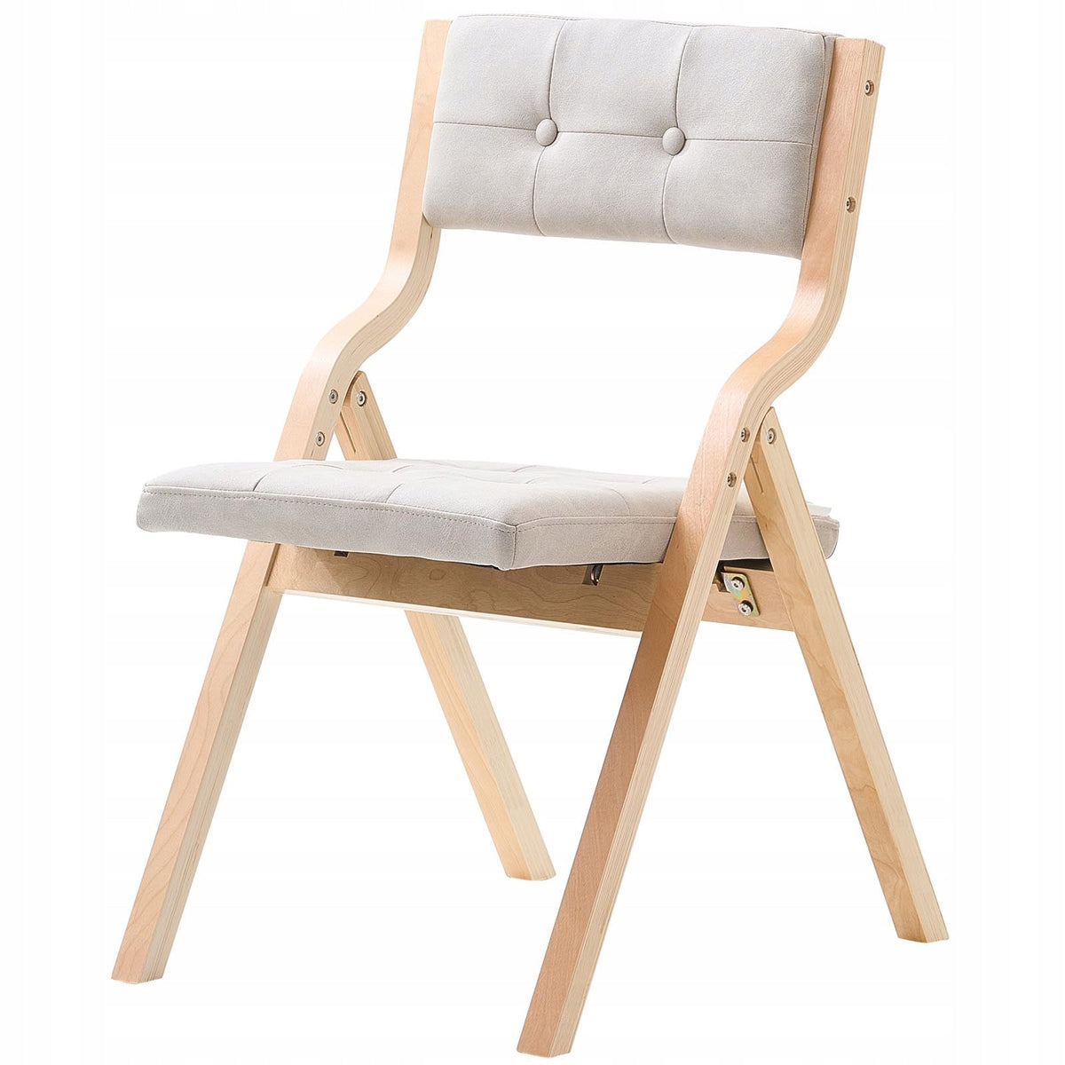 VEVOR FOLDING GARDEN CHAIR WITH CUSHION WOODEN FRAME SET OF 2