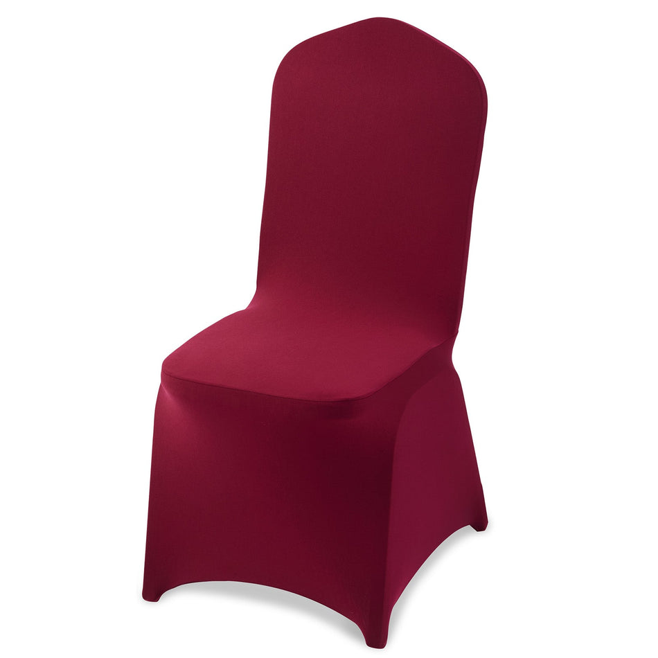 VEVOR CHAIR COVERS 50 PCS BURGUNDY ELASTIC WASHABLE COVERS