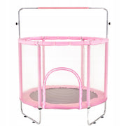 VEVOR 147 CM MINI KIDS TRAMPOLINE WITH NET AND BASKETBALL HOOP ADJUSTABLE