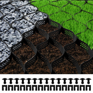 VEVOR GRAVEL GRID GEOGRID 7.6X2.9M 3 INCH STRONG HONEYCOMB STRUCTURE