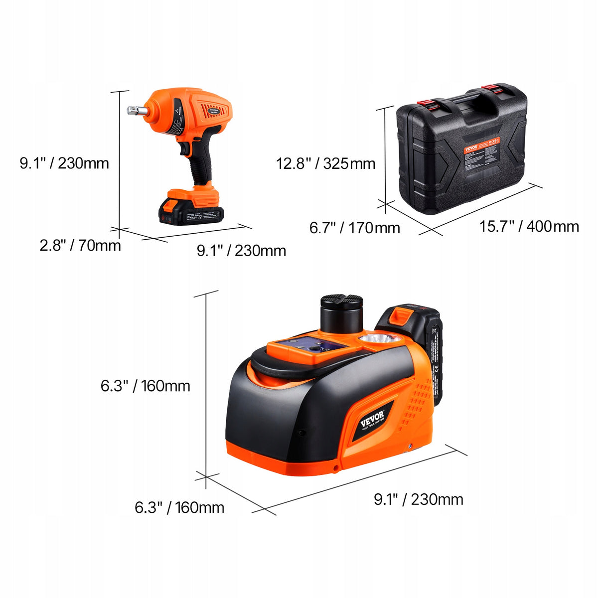 VEVOR 5T ELECTRIC FLOOR JACK WITH LED REMOTE AND WRENCH