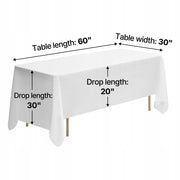 VEVOR 10 PACK POLYESTER TABLECLOTHS 1778X3048 MM REUSABLE