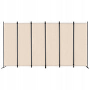 VEVOR 6-PANEL FOLDING ROOM DIVIDER STRONG FRAME BEIGE 3110X1805X450MM